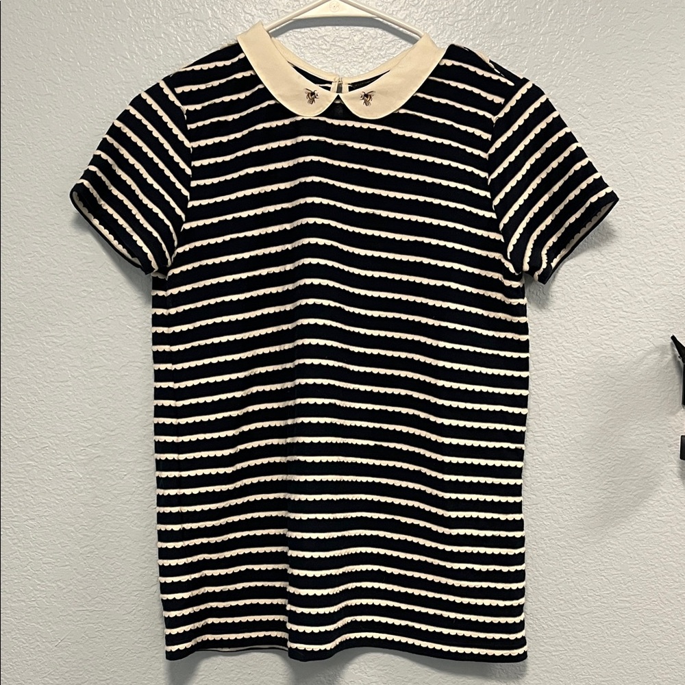 Victoria Beckham for Target Navy and Cream Striped Kids Blouse